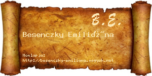 Besenczky Emiliána névjegykártya